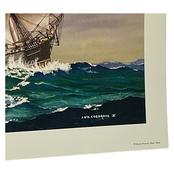 Clipper Ship Challenge 1851 Print by JOH Cosgrave II Nautical Wall Art - Picture 4 of 5